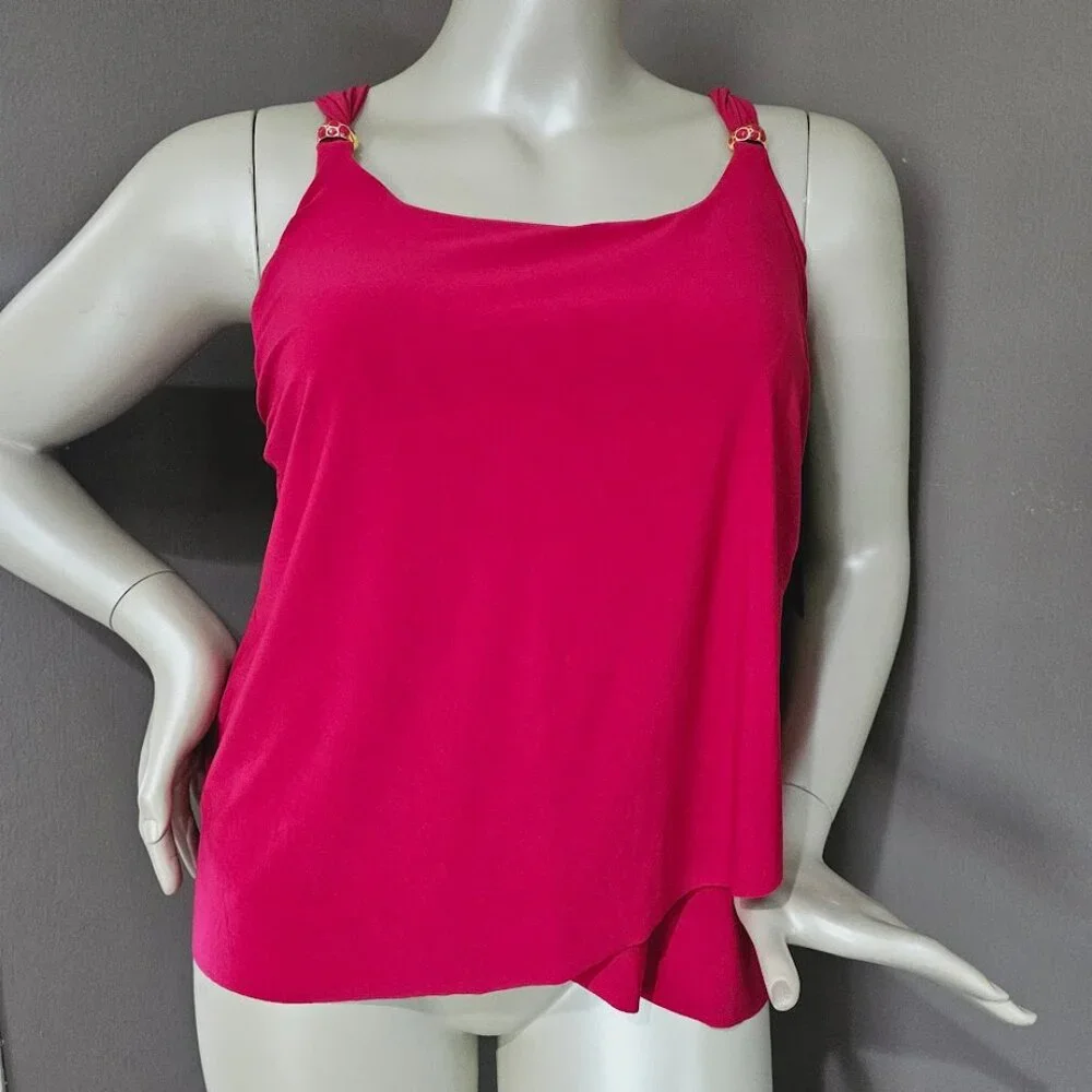 Miraclesuit Solid Dazzle Tankini Top DD Cup - Picture 2 of 10